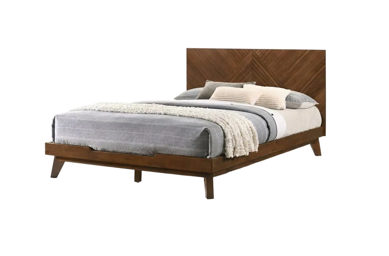 Walnut Wood King Bed