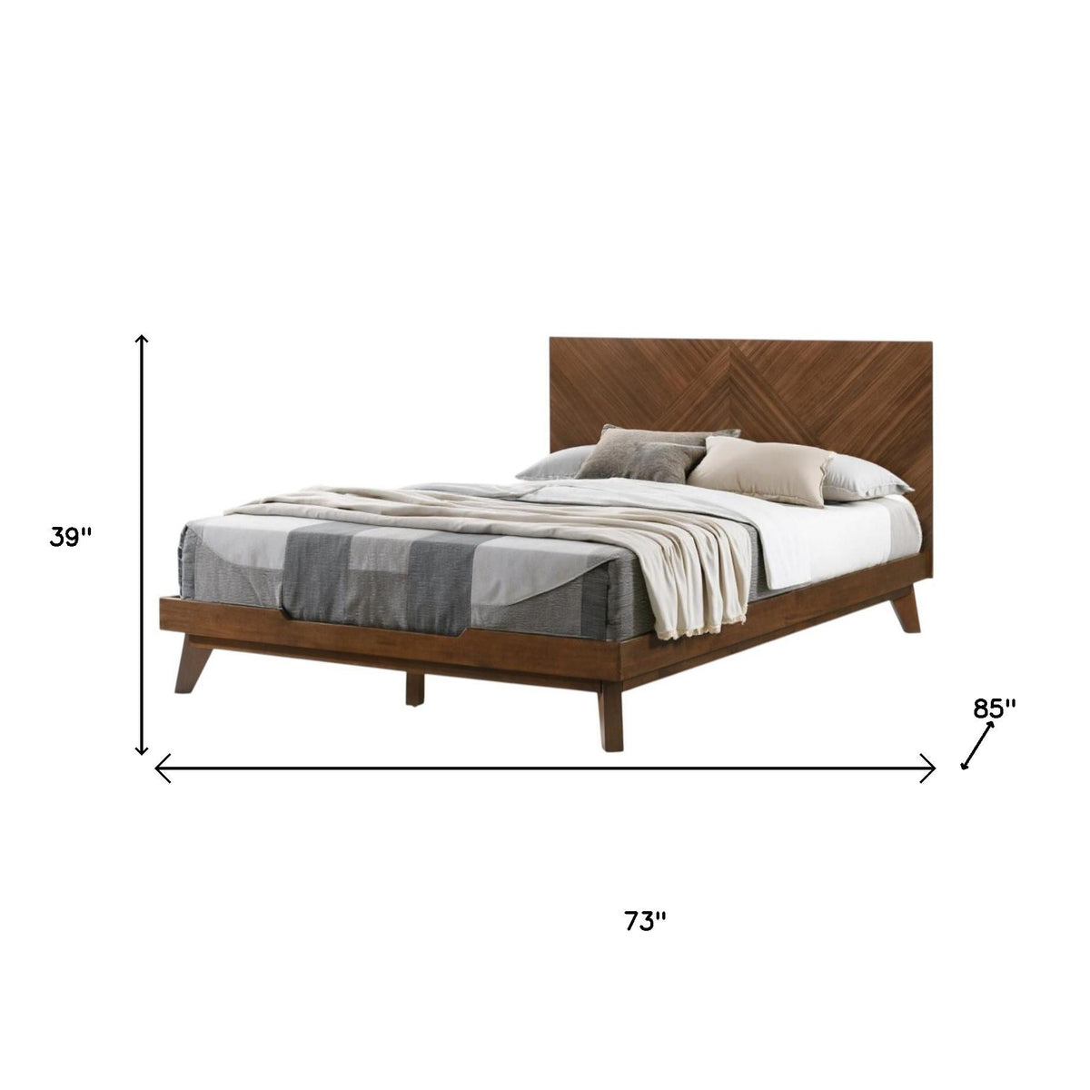 Brown Wood California King Bed