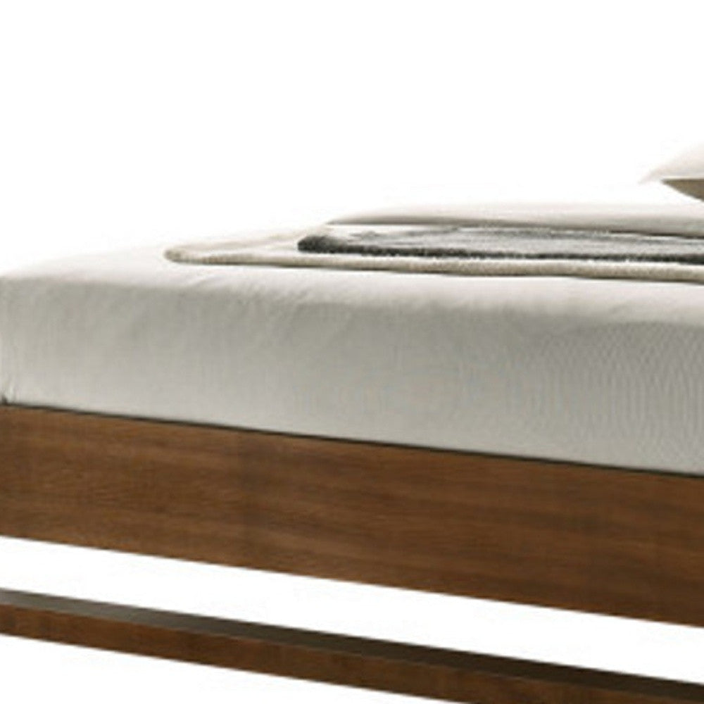 Brown Wood Queen Bed
