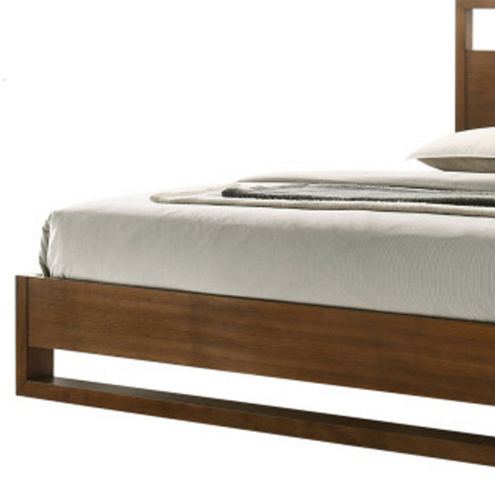 Brown Wood Queen Bed