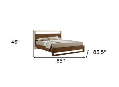 Brown Wood Queen Bed