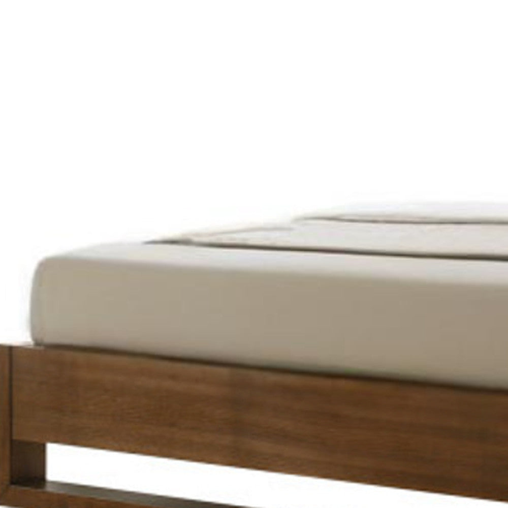 Brown Wood King Bed