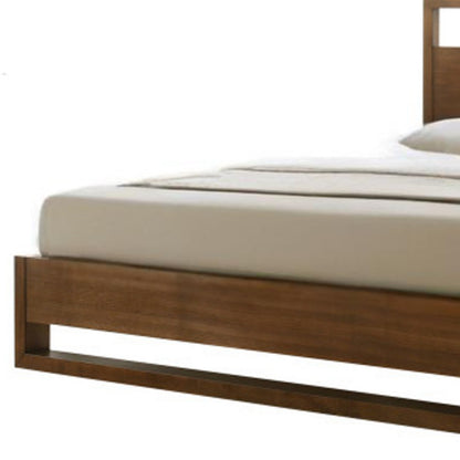 Brown Wood King Bed