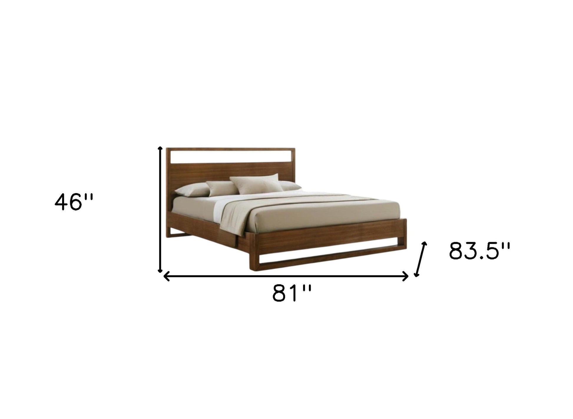 Brown Wood King Bed