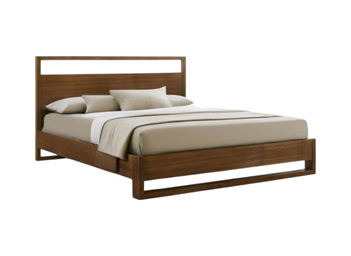 Asher Brown Wood King Bed