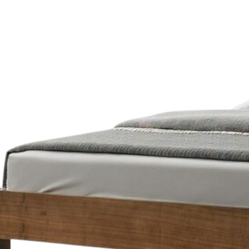 Brown & Gray Wood Tufted Upholstered California King Bed