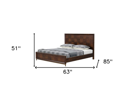 Brown Wood Queen Bed