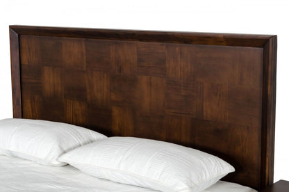 Brown Wood Queen Bed