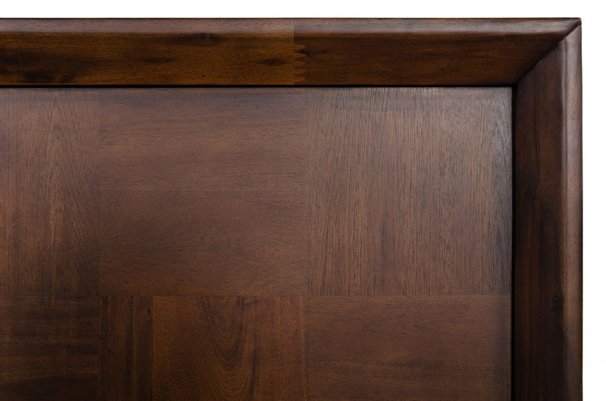 Brown Wood Queen Bed Frame
