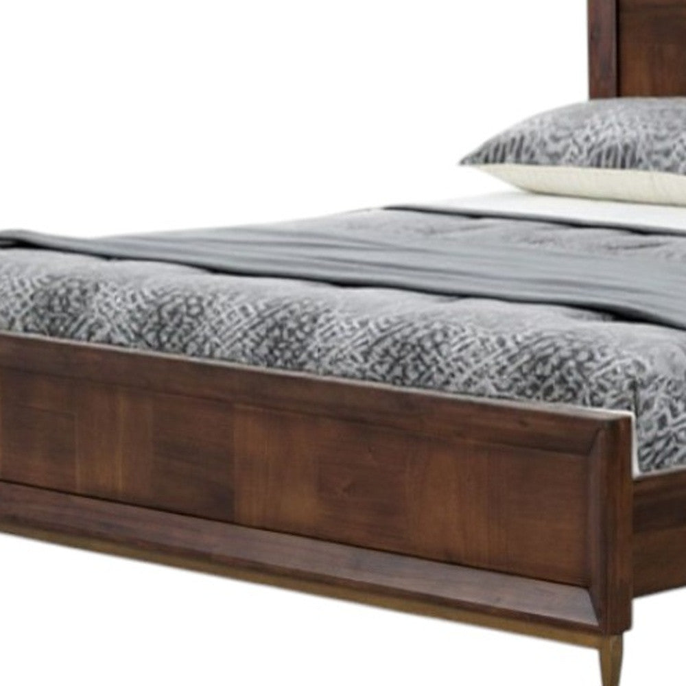 Brown Wood Queen Bed