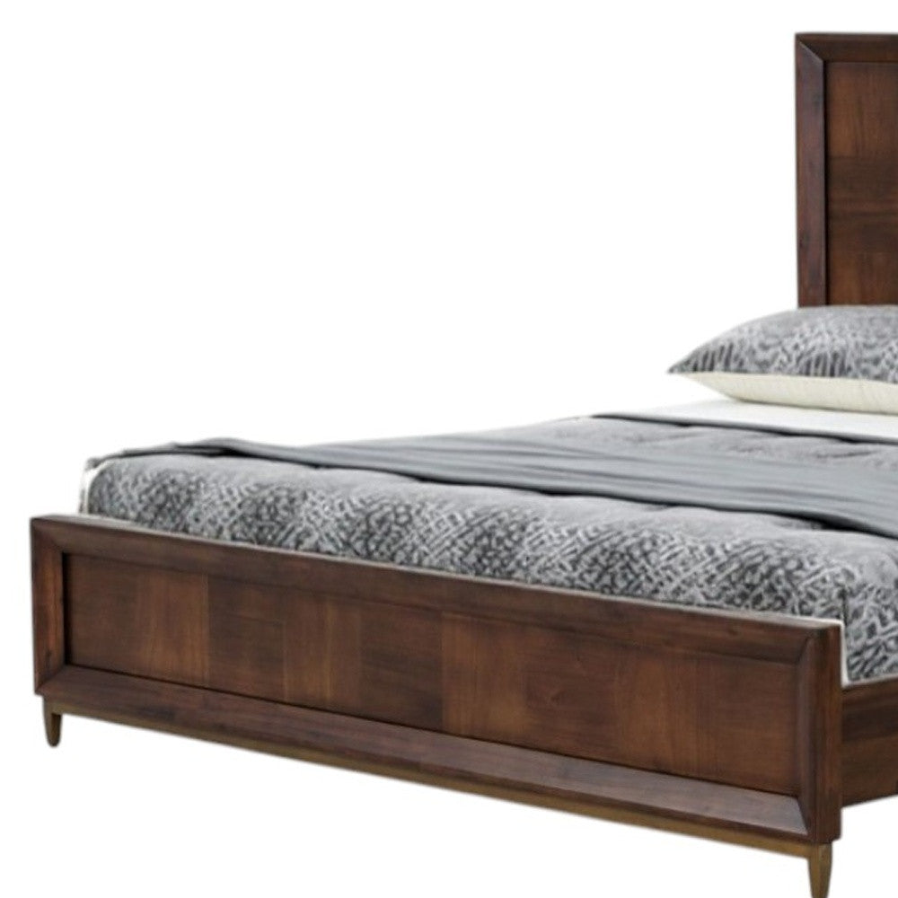 Brown Wood Queen Bed