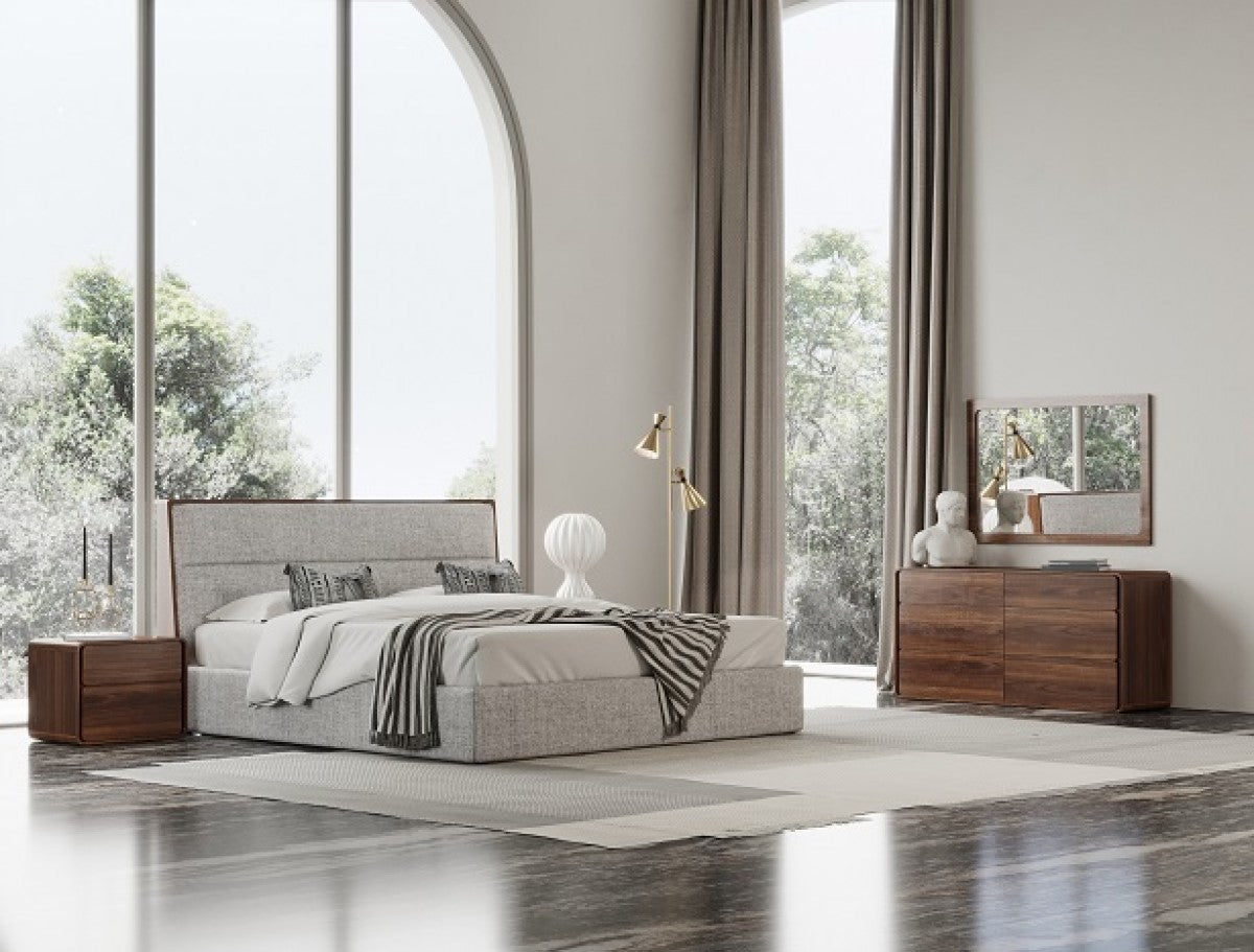 Hammond Gray Upholstered Bed Frame