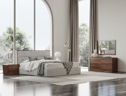 Hammond Gray Upholstered Bed Frame