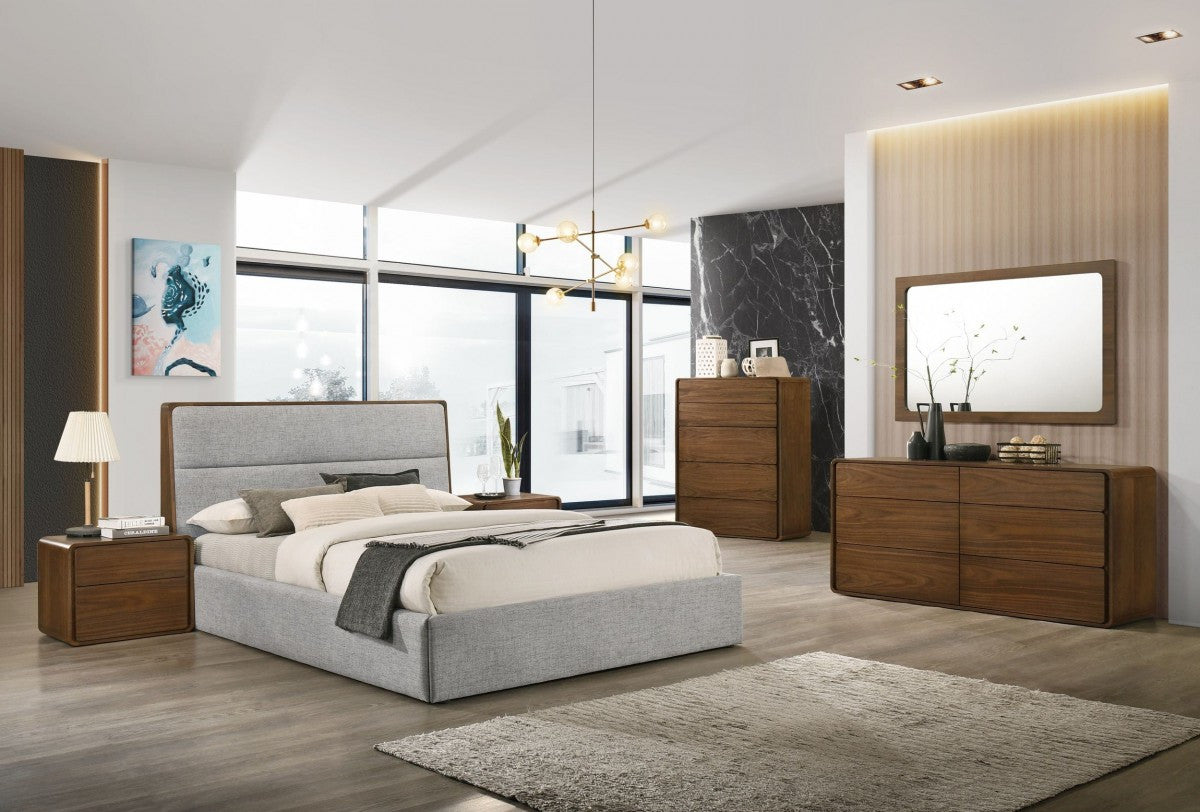 Hammond Gray Upholstered Bed Frame