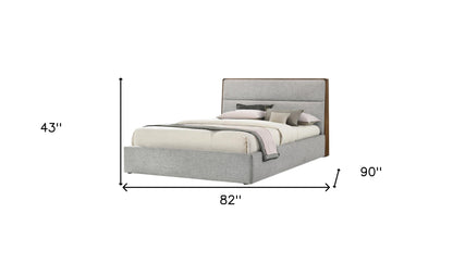 Hammond Gray Upholstered Bed Frame