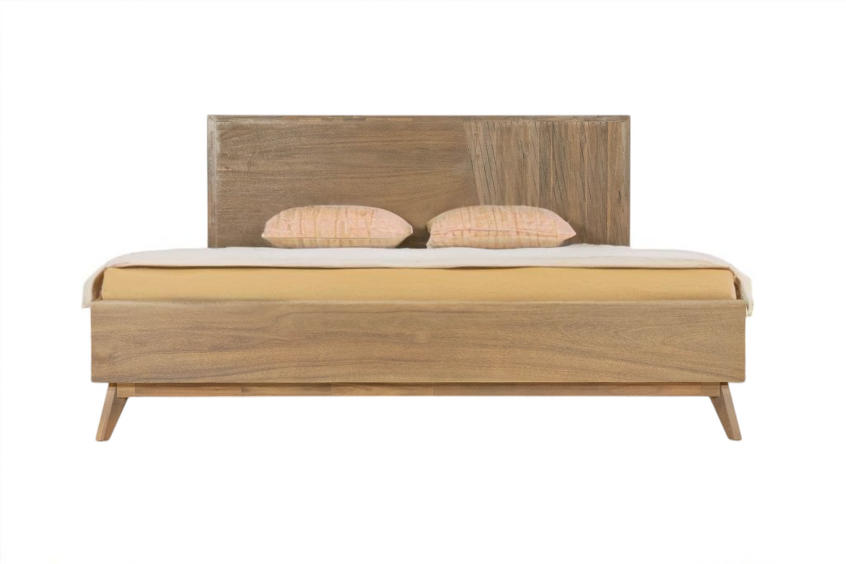 Natural Wood King Bed