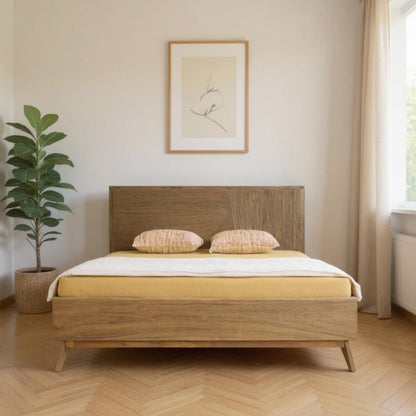 Natural Wood King Bed
