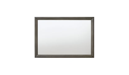 Gray Wood Framed Mounted Dresser Mirror