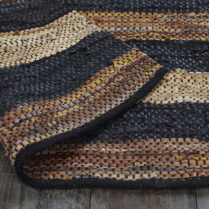 8 x 10 Navy Blue Striped Hand Woven Stain Resistant Rug
