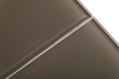 Gray Glass And Metal Self-Storing Leaf Sled Base Dining Table