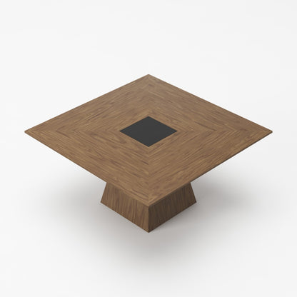 Walnut Square Solid Manufactured Wood Dining Table