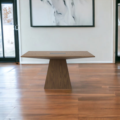Walnut Square Solid Manufactured Wood Dining Table