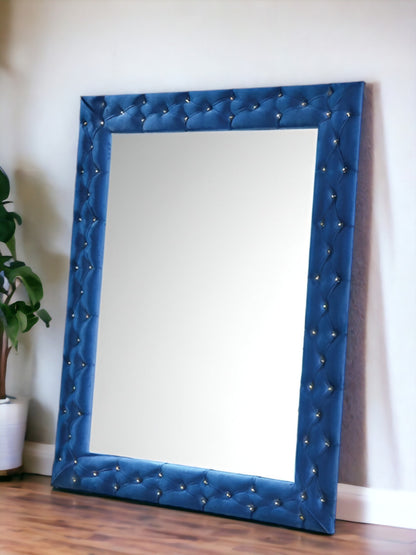Blue Square Large Accent Mirror