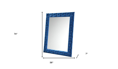 Blue Square Large Accent Mirror