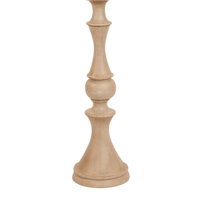 Brown Polyresin Floor Lamp w/ Beige Linen Shade