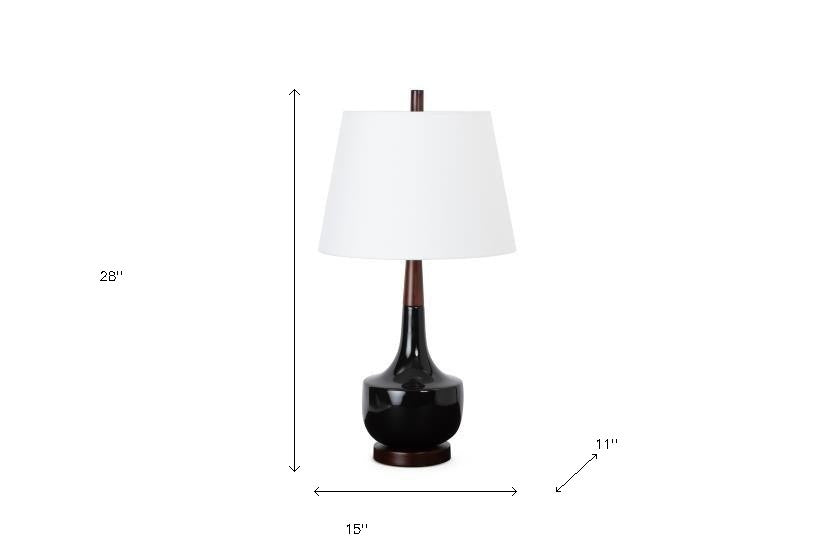 Black Genie Table Lamp w/ Shade