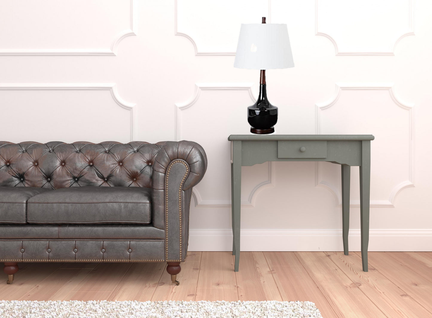 Black Genie Table Lamp w/ Shade