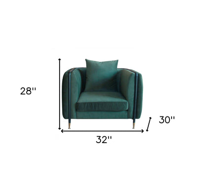 Ezra Green Velvet Arm Chair
