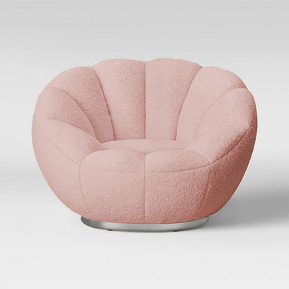 Pink Shell Swivel Barrel Chair