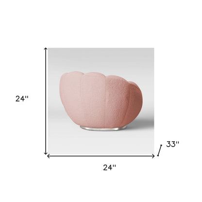Pink Shell Swivel Barrel Chair