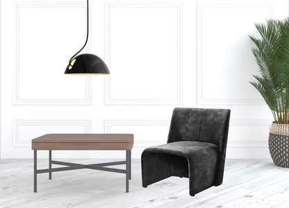 Slate Velvet Side Chair