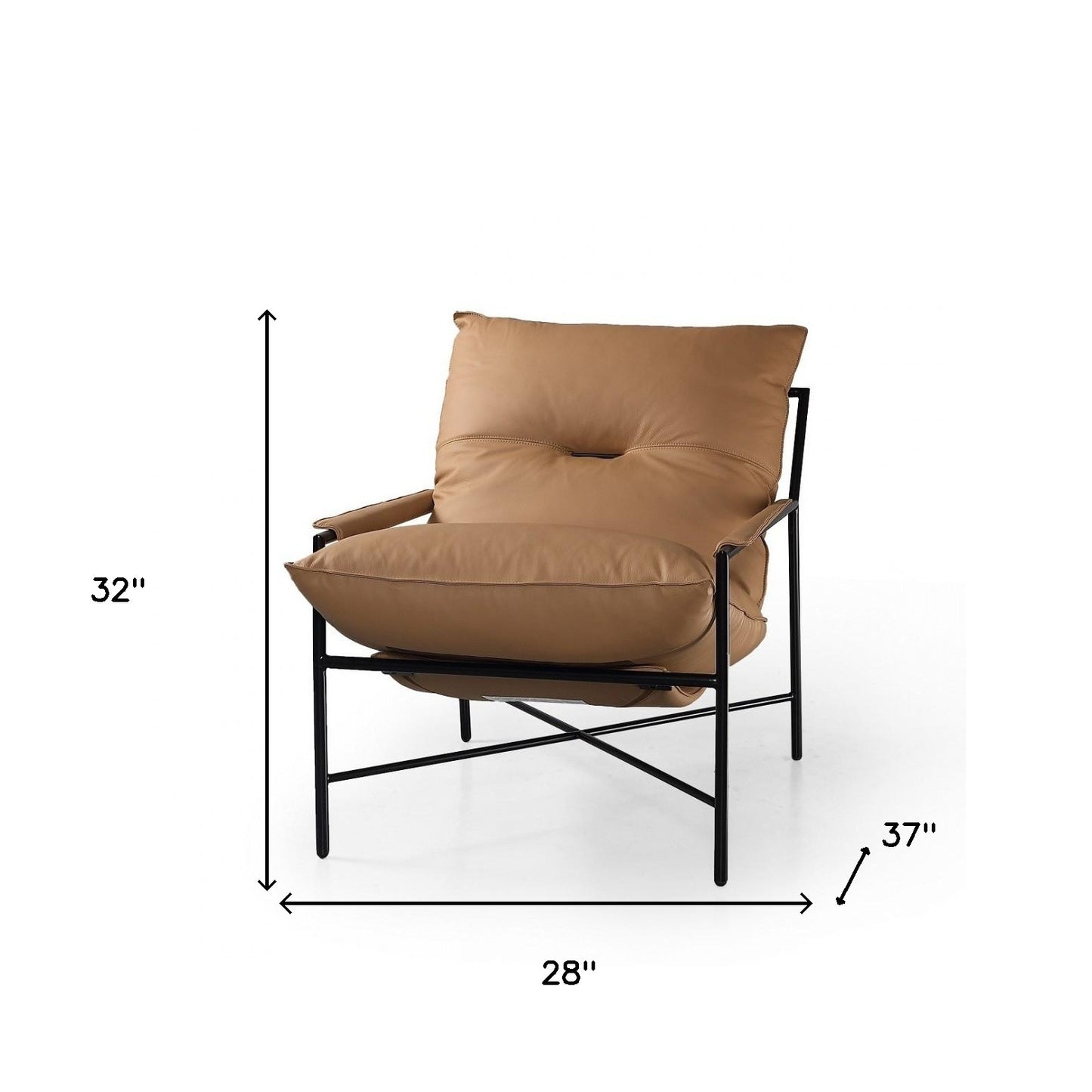 Marshall Top Grain Leather Arm Chair