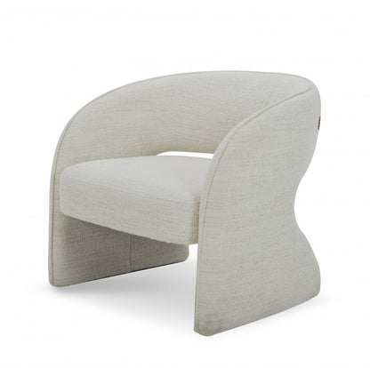 Cream Upholstered Arm Chair
