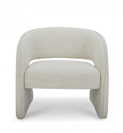 Cream Upholstered Arm Chair