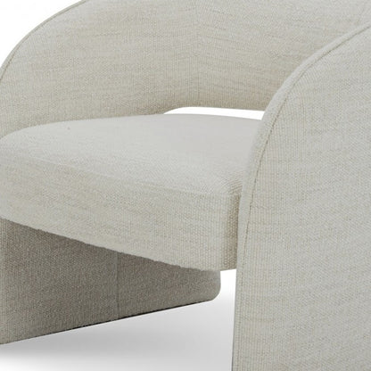 Cream Upholstered Arm Chair
