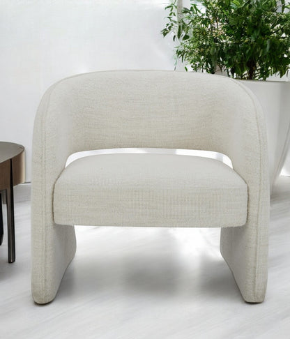 Cream Upholstered Arm Chair