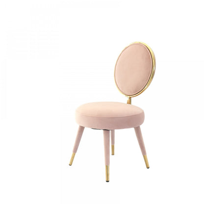 Pink & Gold Velvet Side Chair