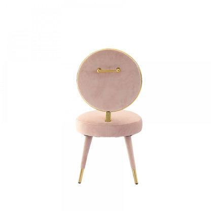 Pink & Gold Velvet Side Chair