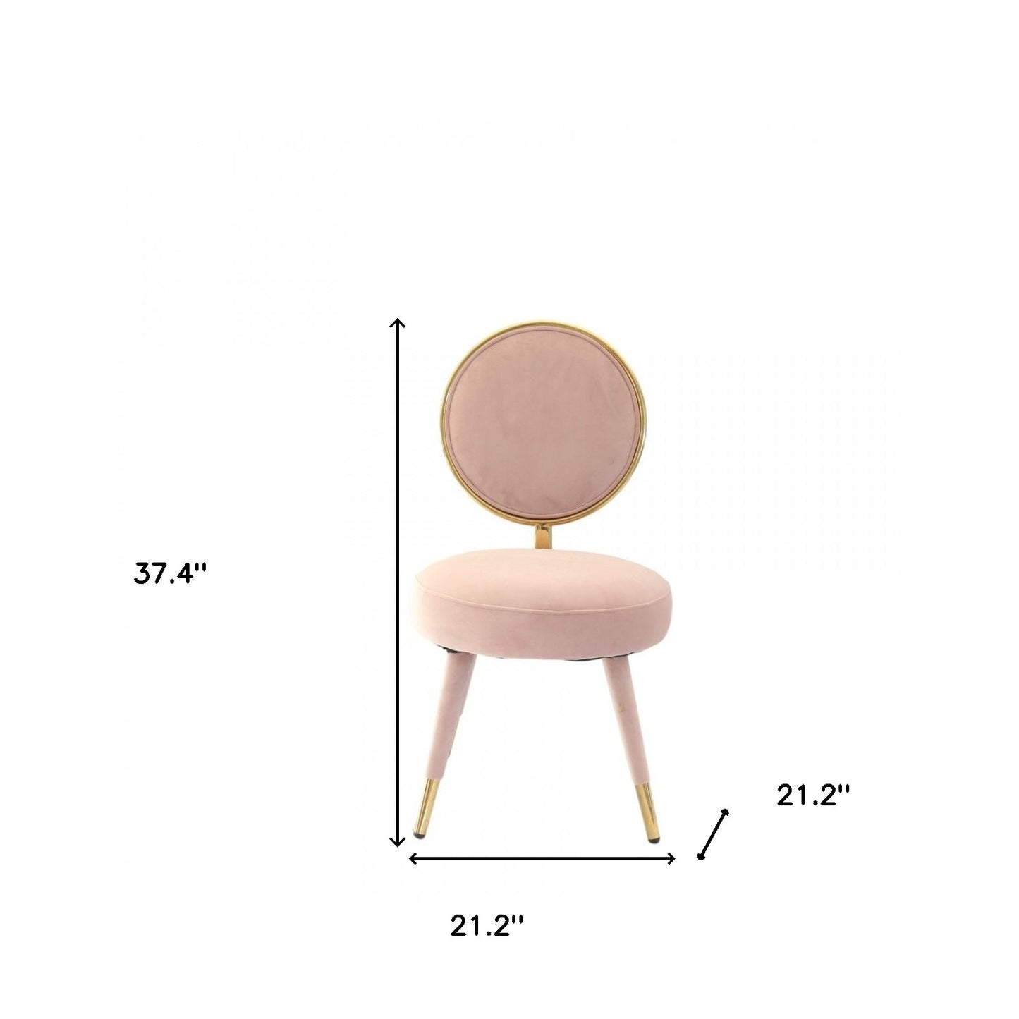 Pink & Gold Velvet Side Chair