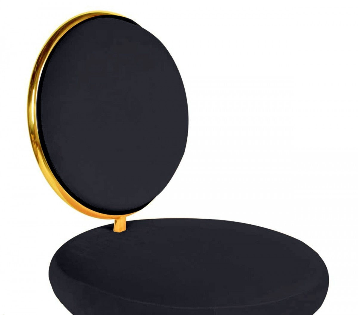 Black & Gold Velvet Side Chair