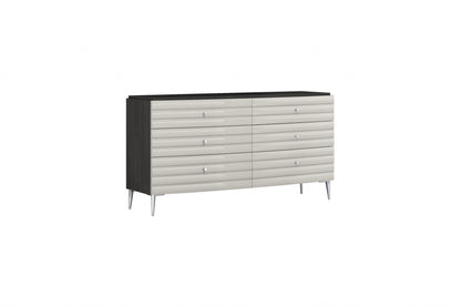Walnut Solid Wood 6-Drawer Double Dresser