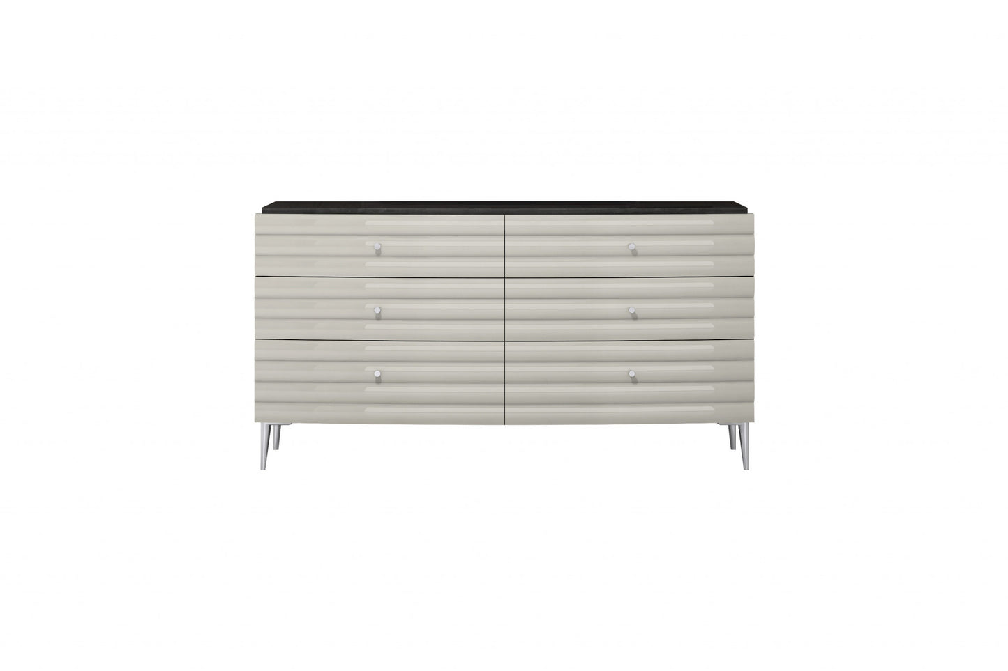 Walnut Solid Wood 6-Drawer Double Dresser
