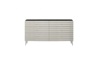 Walnut Solid Wood 6-Drawer Double Dresser