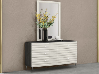 Walnut Solid Wood 6-Drawer Double Dresser