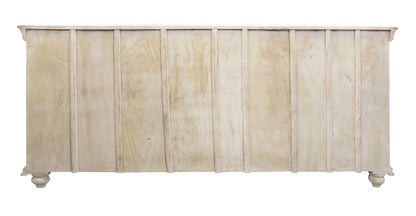 Beige Solid Wood Sideboard w/ 4 Doors