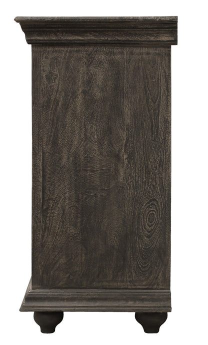 Distressed Gray Solid Wood Sideboard w/ 4 Doors